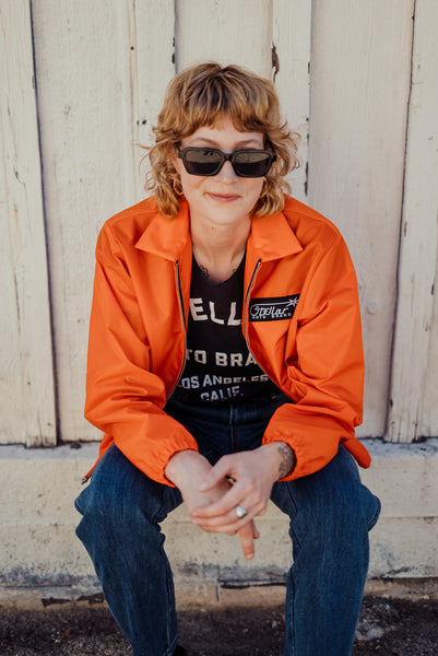 NEPTUNE Windbreaker Jacket HAZARD ORANGE – STELLAR Moto Brand