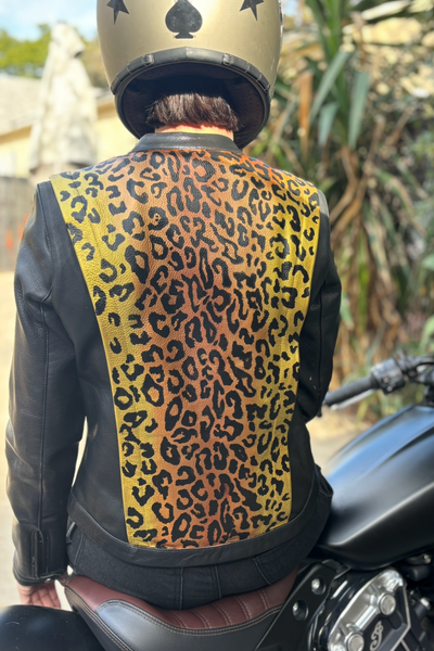 ONE OFF: VOLTAGE Leopard Leather Jacket – STELLAR Moto Brand