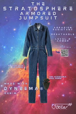 STRATOSPHERE  Dyneema® Armored Jumpsuit in MIDNIGHT / Sexy Women's Motorcycle Gear