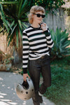 NEW! LONGITUDE Striped LS TS