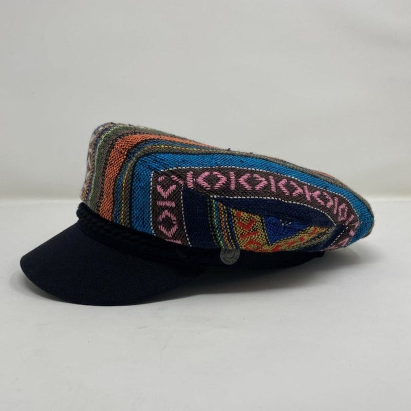 Multi Color Tapestry Triton Moto Cap