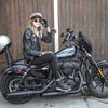 Black & Tan Stripe TRITON Moto Cap