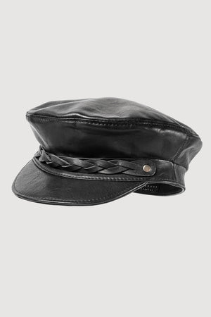 ATLAS Leather Biker Cap