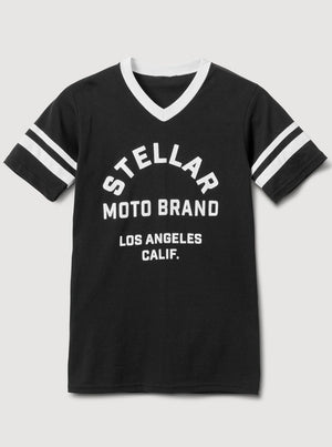 Stellar, Moto, functional art, moto gear, MOTO rally t-shirt, neckline, cotton, vintage, short sleeve, protective wear, functional fashion, motorcycle, shirt, tee, retro, fashion