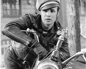Black & Tan Stripe TRITON Moto Cap