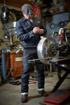 stellarmotobrand, Stellar, Motorcycles, Protective wear, Moto, Jacket, Maven , Mechanic suit, Denim suit, Coveralls, pit crew, Stratosphere , Riding suit, Dyneema, Armored, airflow, Denim,  RION Dyneema® Armored Riding Suit, vegan, fashion apparel, biker culture, jeans, pants, vintage, classic, stretchy, armored 