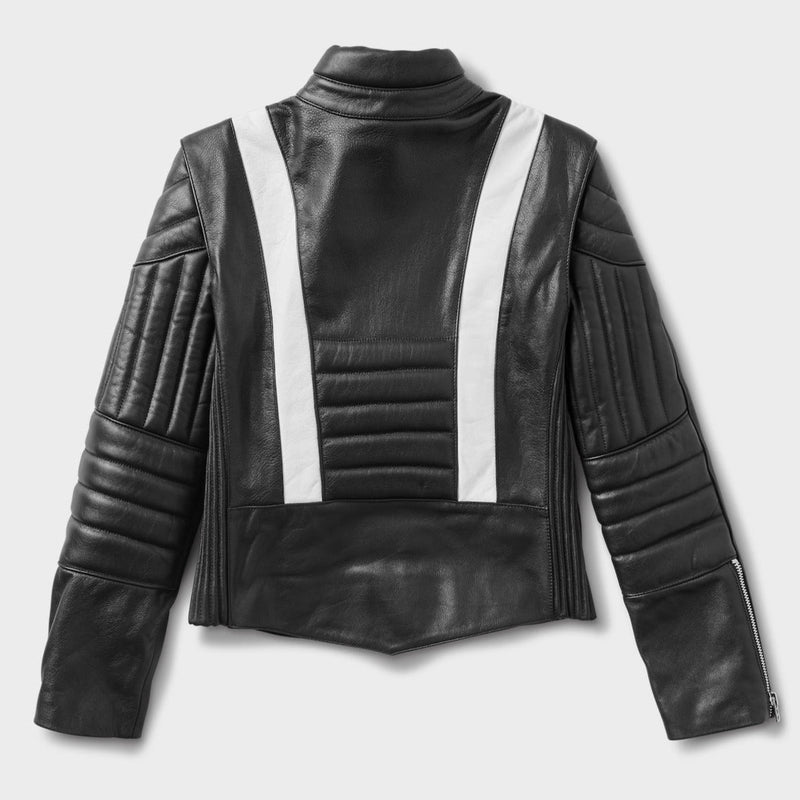 Stellar, Moto, functional art, moto gear, MOTO, vintage, protective wear, functional fashion, motorcycle, shirt, tee, retro, fashion, jacket,jacket, black, armored, soft, airflow, resistant, strong, STARFIELD MX Armored Leather Jacket BLACK/WHITE