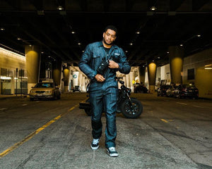 stellarmotobrand, Stellar, Motorcycles, Protective wear, Moto, Jacket, Maven , Mechanic suit, Denim suit, Coveralls, pit crew, Stratosphere , Riding suit, Dyneema, Armored, airflow, Denim,  RION Dyneema® Armored Riding Suit, vegan, fashion apparel, biker culture, jeans, pants, vintage, classic, stretchy, armored 