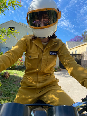 armored motorcycle helmet ZENITH Armored UHMWPE Coveralls DESERT GOLD / STELLAR OG Women's Moto – STELLAR Moto Brand