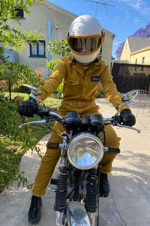 moto gear ZENITH Armored UHMWPE Coveralls DESERT GOLD / STELLAR OG Women's Moto – STELLAR Moto Brand