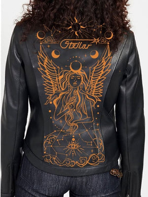 Stellar, Moto, functional art, moto gear, MOTO, vintage, protective wear, functional fashion, cow hide, motorcycle, shirt, tee, retro, fashion, jacket,jacket, black, armored, soft, airflow, resistant, strong, voltage leather jacket, Armored 