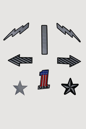 stars, reflective, helmet, 3M Scotchlite , vinyl, DOT, patches, quality, road safe, motorcycle, stellar, moto, retro, shine, hearts