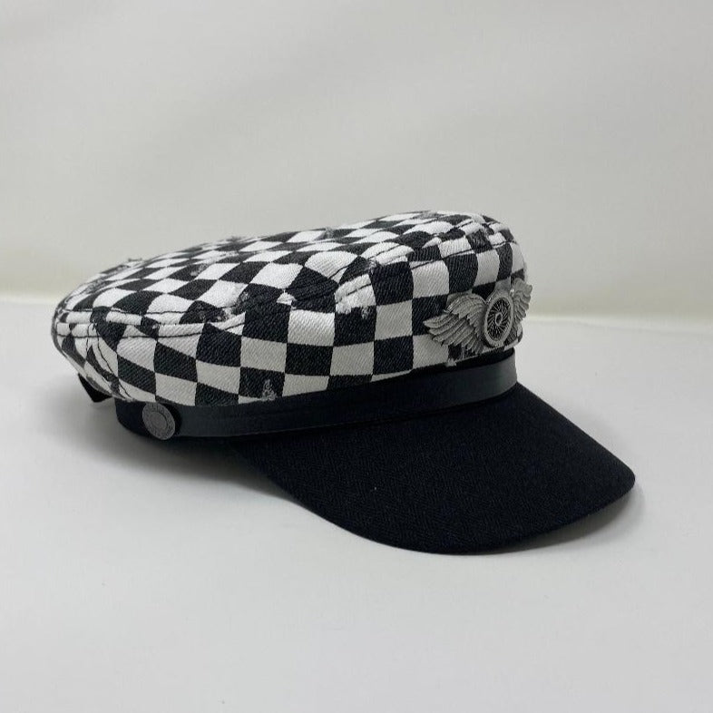 Checkered Flag TRITON Moto Cap